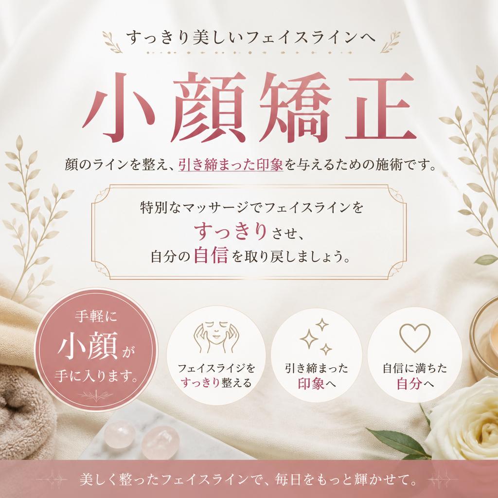 小顔矯正で自信を持てる素顔に