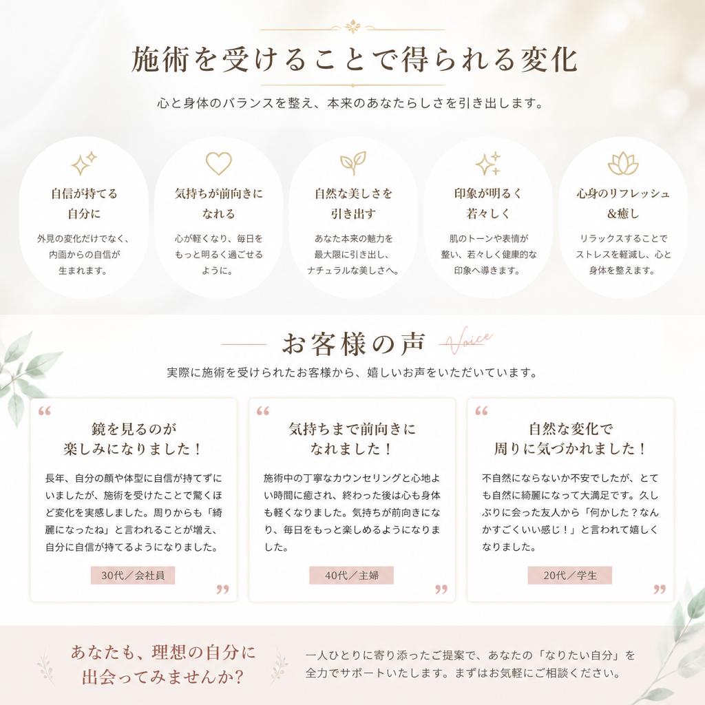 自信を持てる自分へ、変化を実感