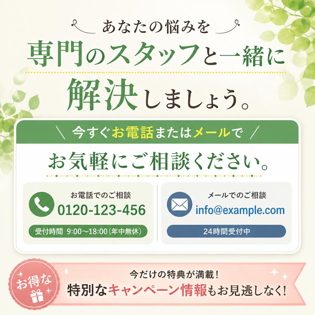 今すぐ無料相談を！